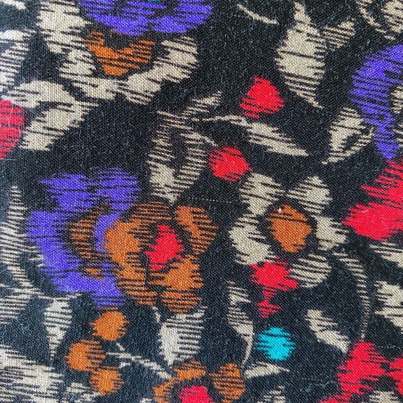 Sag Harbor Women's 8 Bright Colorful Floral Short Sleeve Blouse Top VTG 80s 90s - Picture 7 of 9